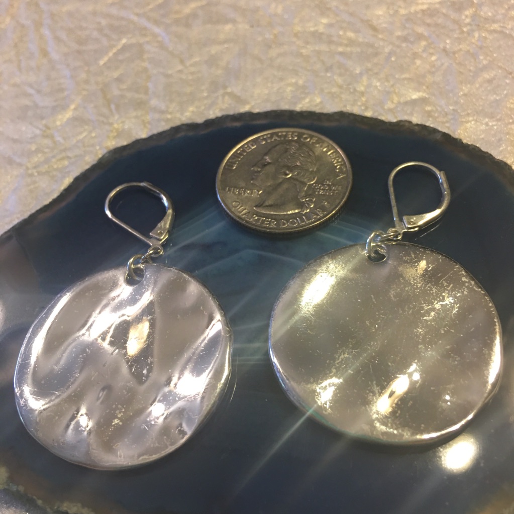 Fun Dangly Silver Costume Earrings 12$